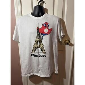 Olympics Paris 2024 T Shirt Mens XL White Graphic Print